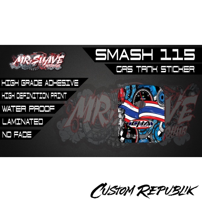 Smash 115 Gas Tank Sticker (Cha Rama) | Shopee Philippines