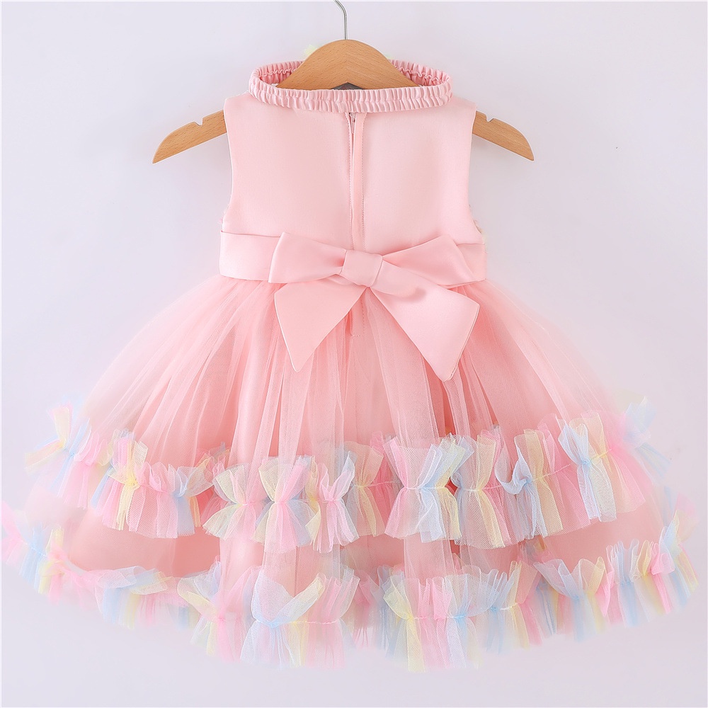 Baby Dress for Girls 0 6 Months Princess Sleeveless Lace Flower Tutu