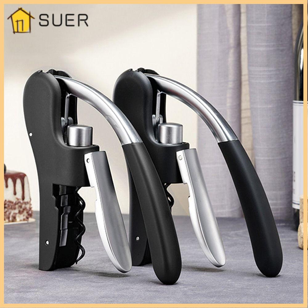 SUER1EN Bottle Opener Manual Lever Screwpull Cork Remover Red Wine