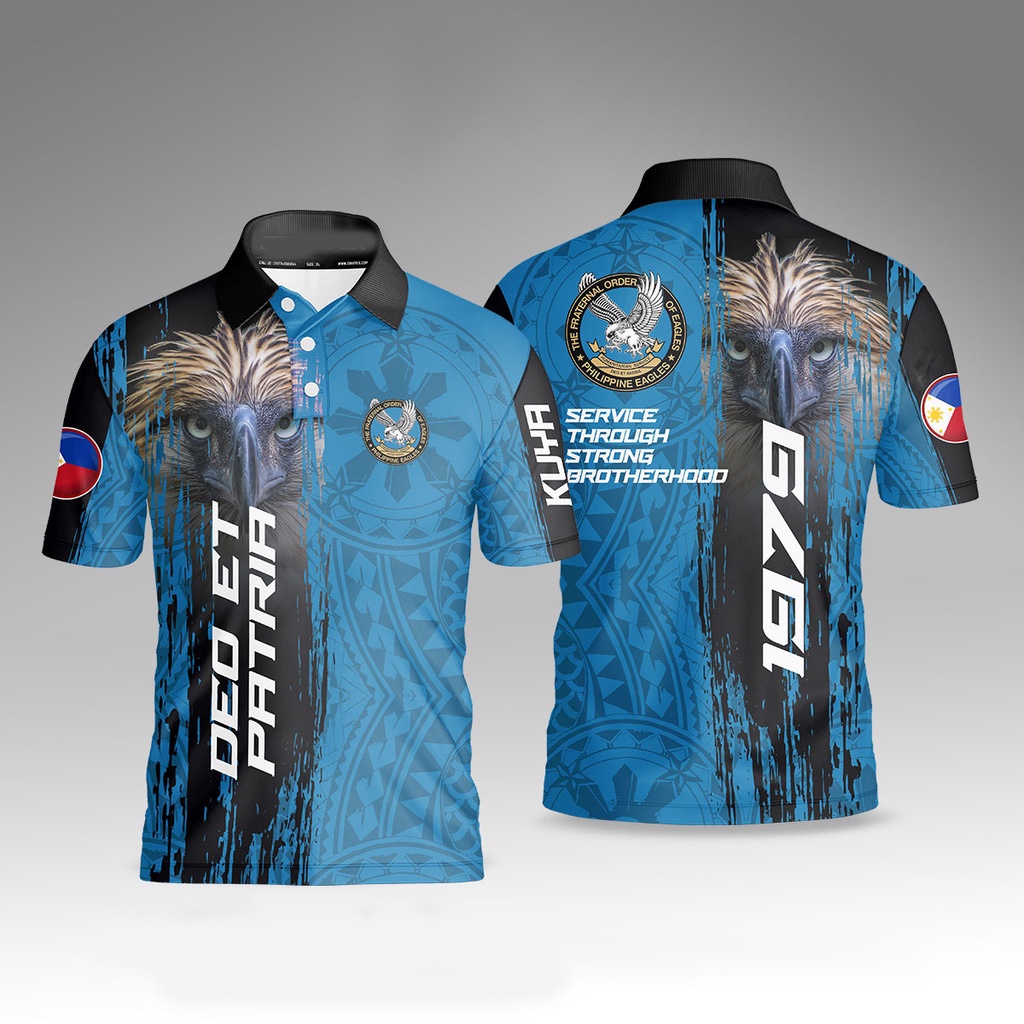 Eagles Deo Et Patria Polo Shirt Full Sublimation KUYA and ATE Shopee