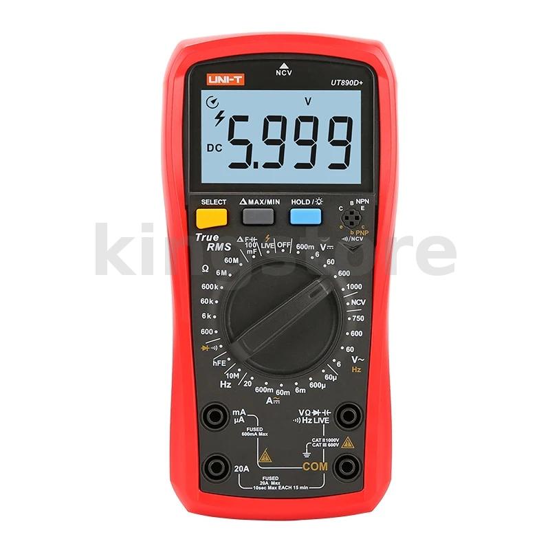UNI-T UT890D+ True RMS Digital Multimeter Range AC DC Current Voltage ...