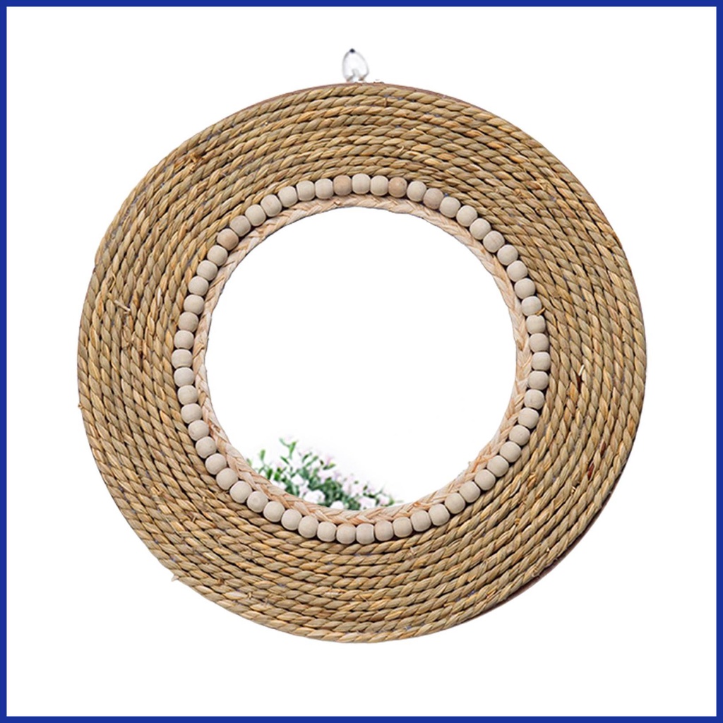 Round Grass Wall Mirrors Clear Glass Mirror for Bathroom Vanity Living