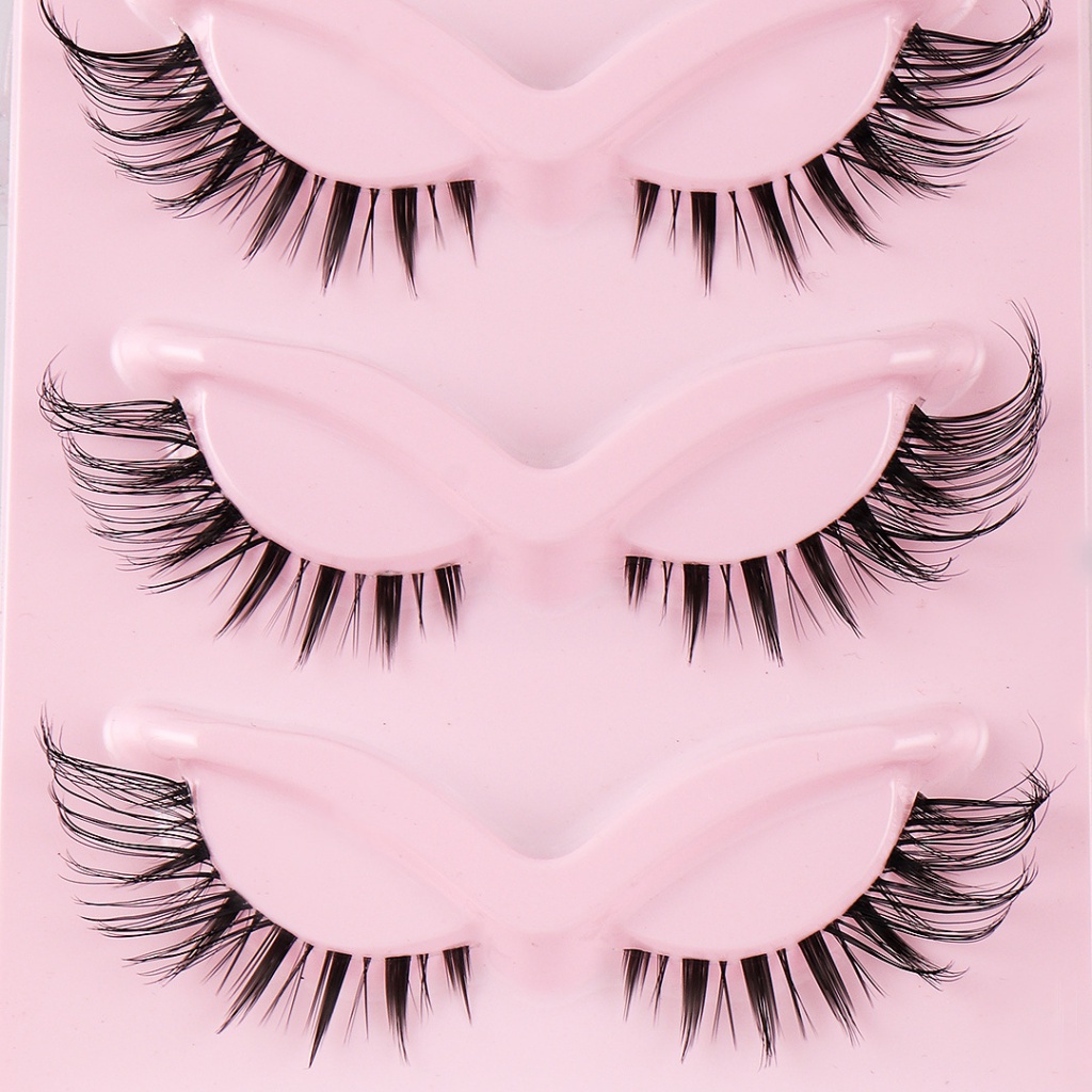 5 Pairs Imitation Mink Hair Fox Eye False Eyelashes Natural Thick Cat ...