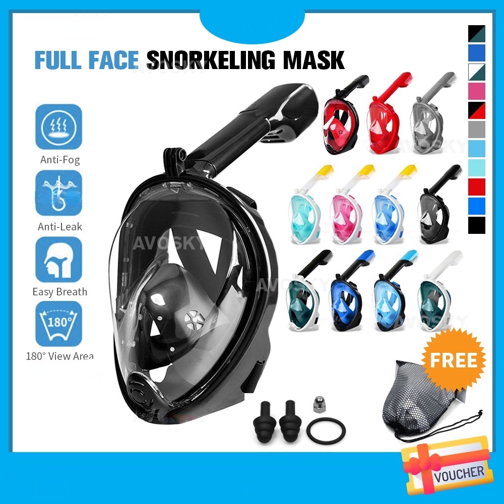 Mcolics Snorkeling Mask Full Face Snorkel Scuba Diving Underwater Anti