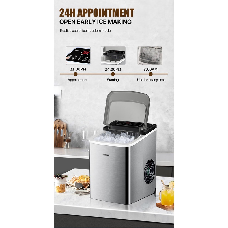 Hicon Automatic Ice Maker Machine Fast Portable Household Intelligent ...