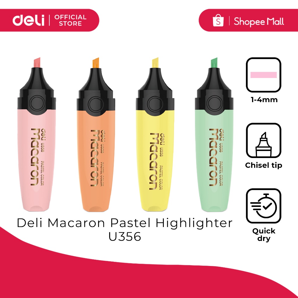 Deli U356 Macaron Pastel Highlighter 79U356 Shopee Philippines