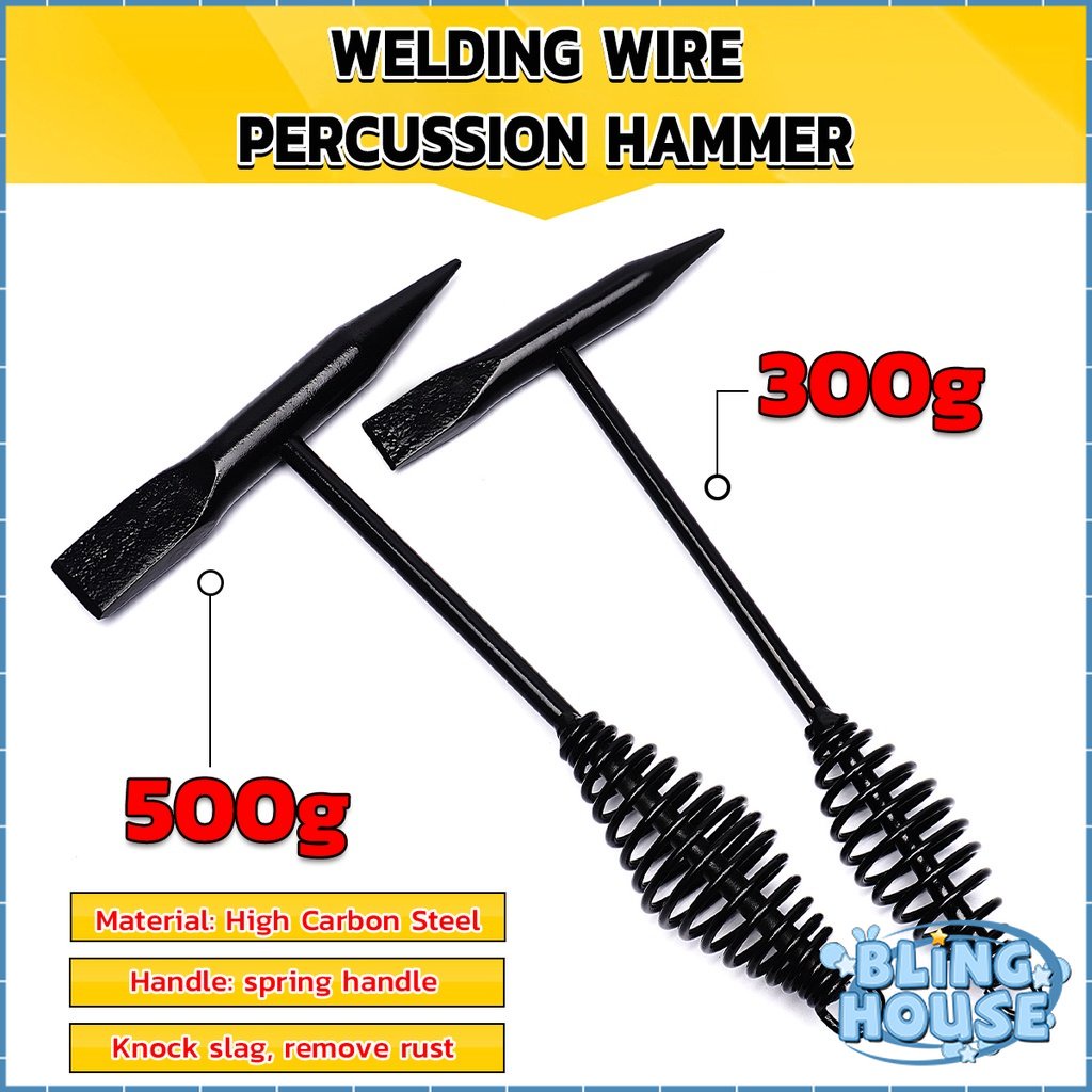 Bling 300g 500g Spring Handle Welding Chipping Hammer Industrial Grade