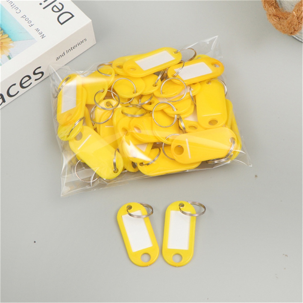 10Pcs Plastic Keychain Key Tags with Split Ring Label Window for DIY ...