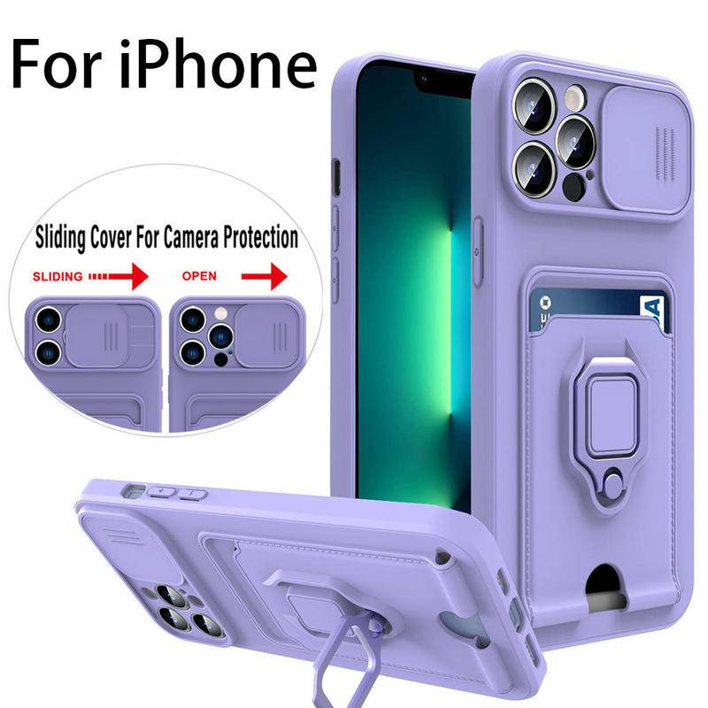 Slide Camera TPU Case For iPhone 14 13 12 Pro Max 14 Plus Shock Proof ...