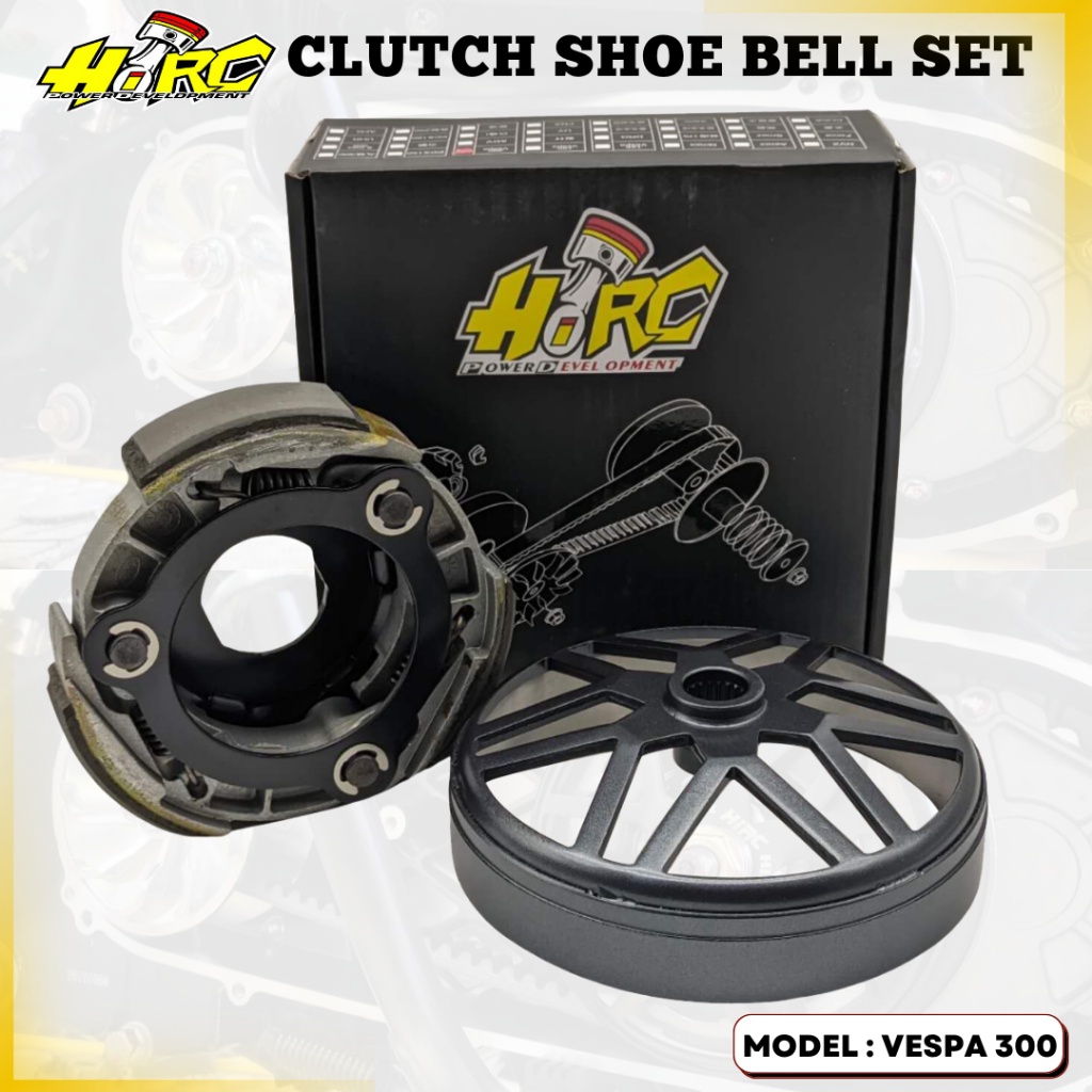 HIRC CLUTCH BELL AND LINING ASSEMBLY SET VESPA 300 VESPA 150 KRV180