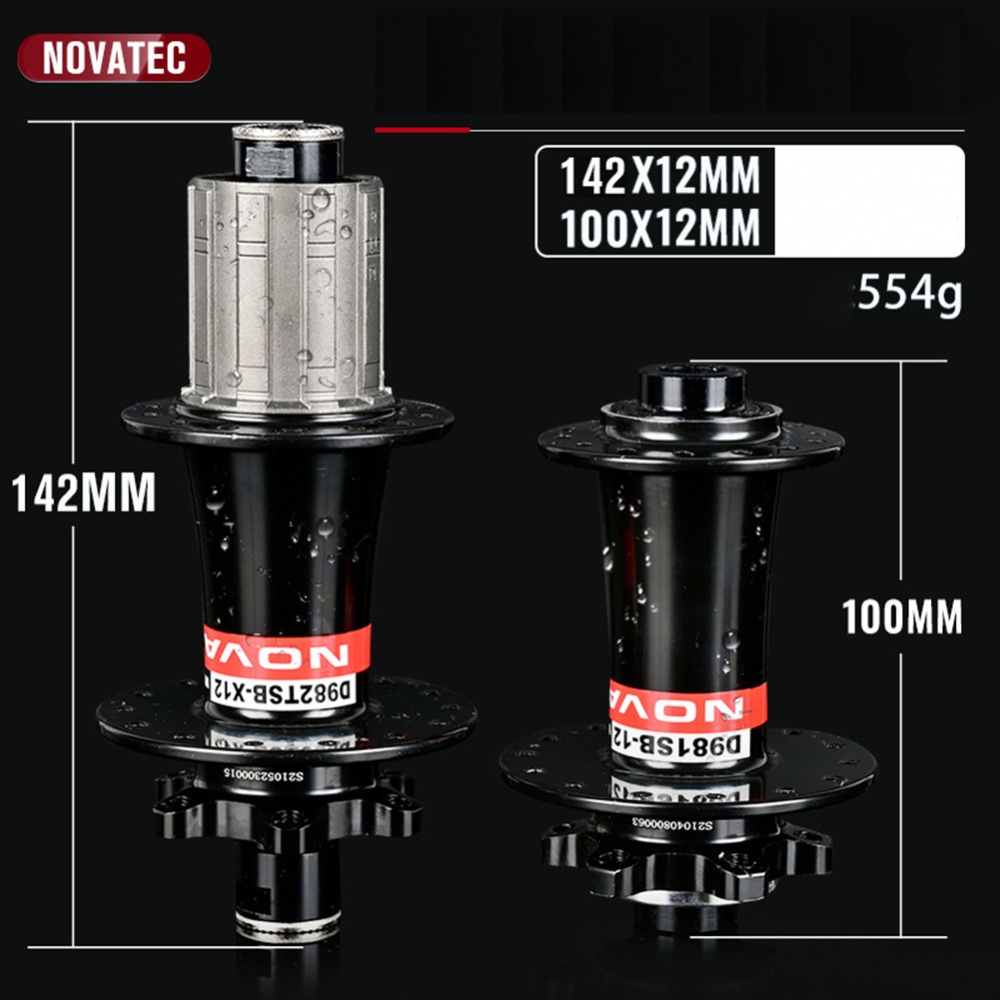 Disc Hub 100*12/142*12MM 2 Bearing D981/982 Front Rear Hub NOVATEC Road ...