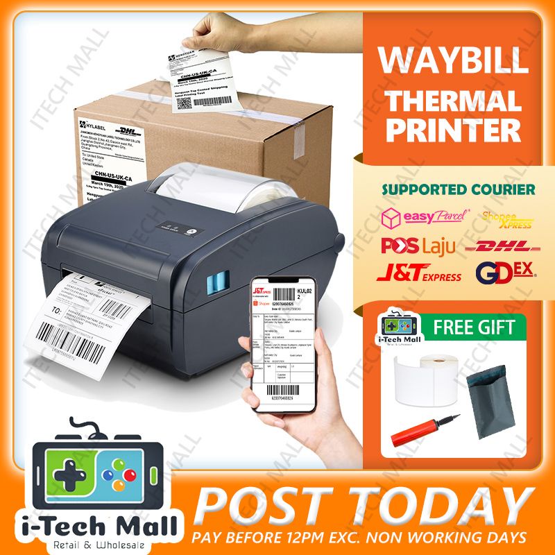 AirWaybill Thermal Printer Sticker Waybill A6 AWB 100mm Bluetooth Phone ...