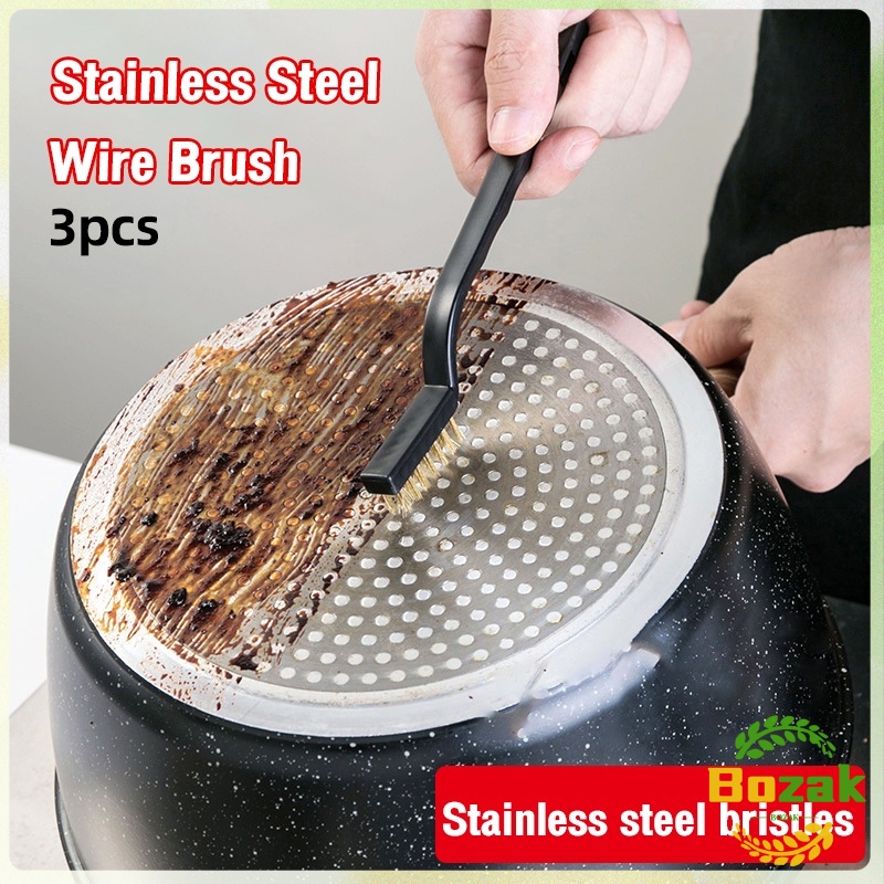Bozak Stainless Steel Wire Brush Tooth Brushes Rust Scrub Remove