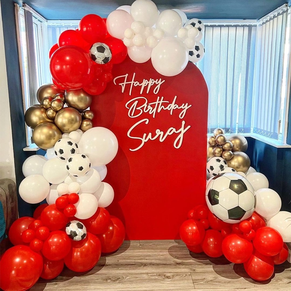 114Pcs/Set Football Themed Balloon Birthday Party Decoration Happy