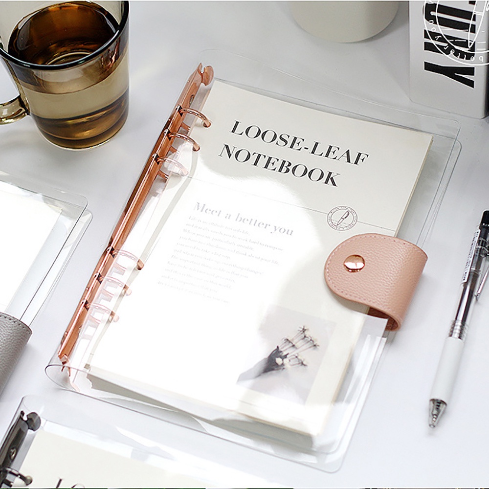 A5/A6/B5 6 Holes PVC Transparent Binder Refillable Notebook Notepad ...