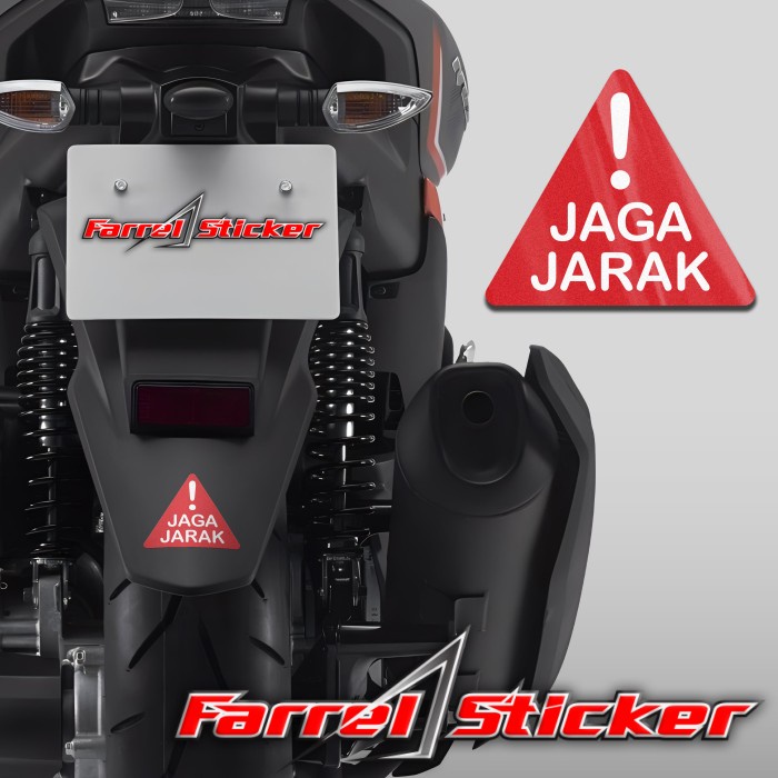 Sticker Sticker KEEP YOUR DISTANCE SPPATBOR REAR Fender | Shopee ...