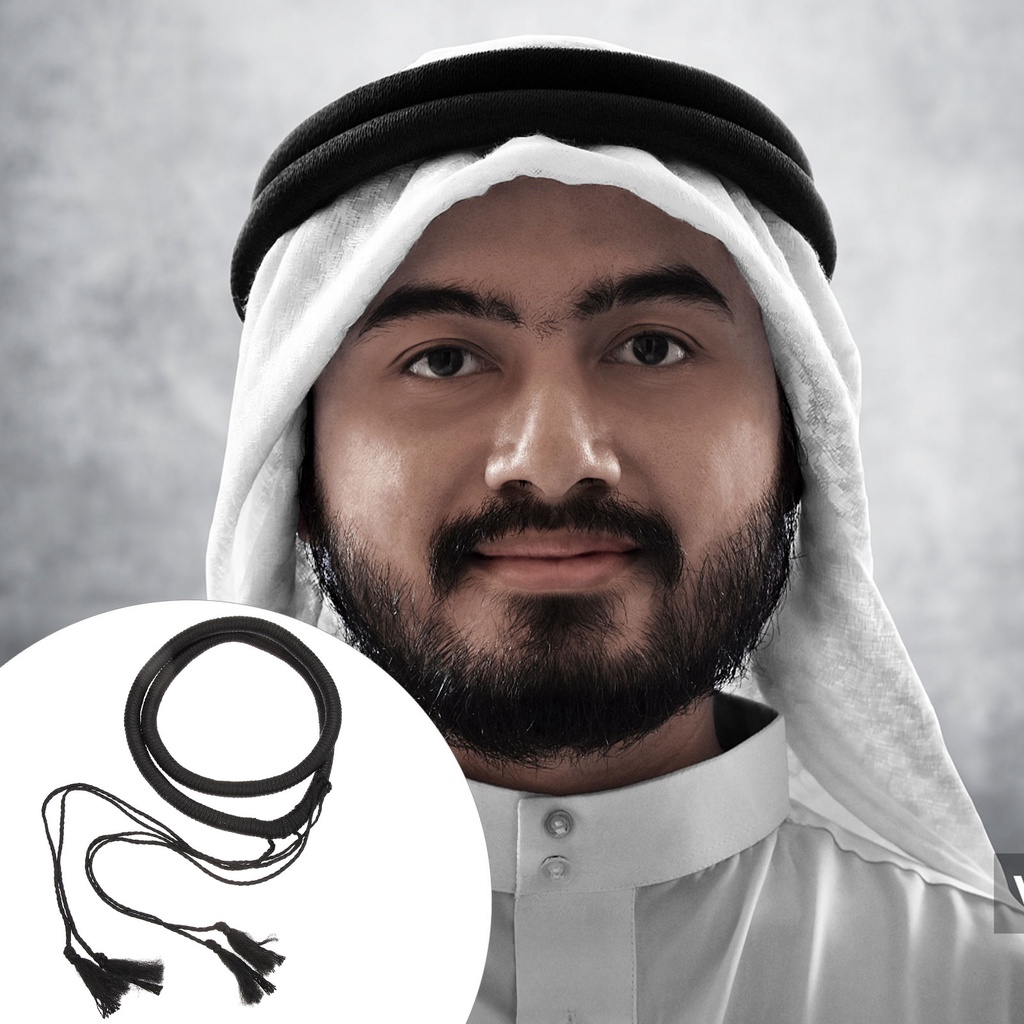 Mens Headband Bandana Dubai Men's Arab Scarf Rope Middle East Turban