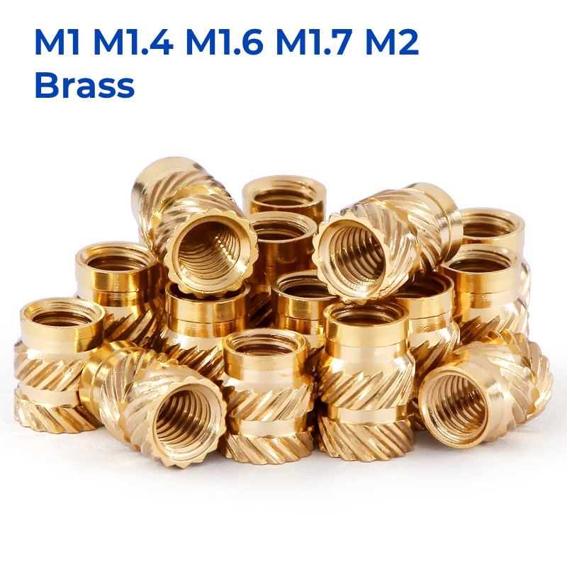 M1 M1.4 M1.6 M1.7 M2 Brass Insert Nut Double Twill Copper Nuts Hot Melt ...