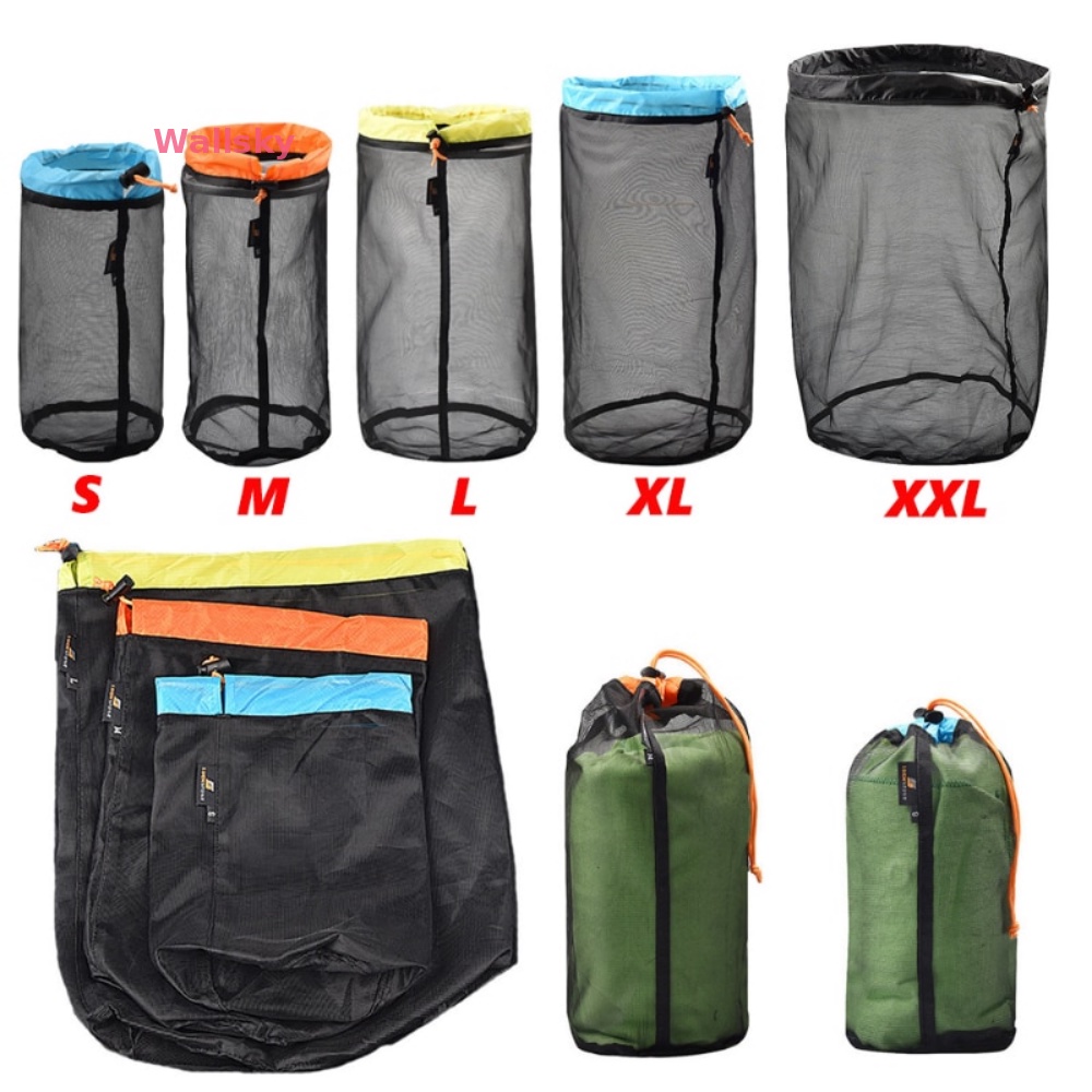Drawstring Storage Bag PATIKIL Waterproof Stuff Sack - 9x16 Inch Outdoor Storage Bag With Drawstring For Camping & Travel Outdoor Gear Bag