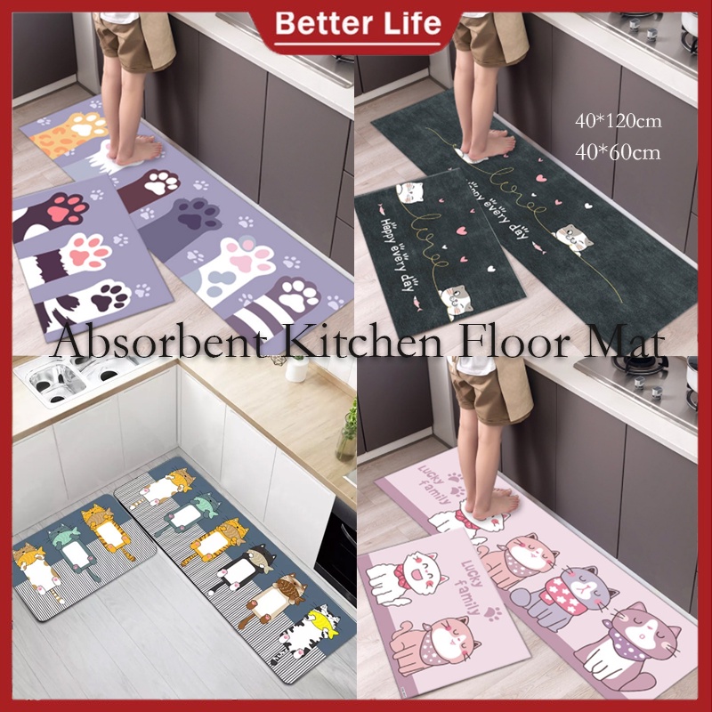 Nonslip Kitchen Mat Soft Absorbent Carpet Bathroom Carpets Kitchen Rug