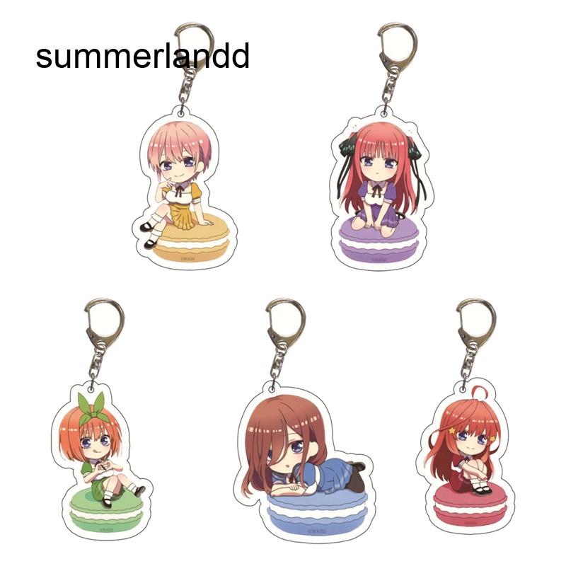 Anime The Quintessential Quintuplets Keychain Cartoon HD Print Acrylic