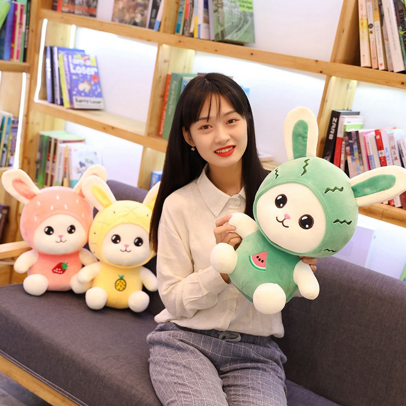 Rabbit doll, watermelon, pineapple, strawberry, size 35cm, soft SNI ...