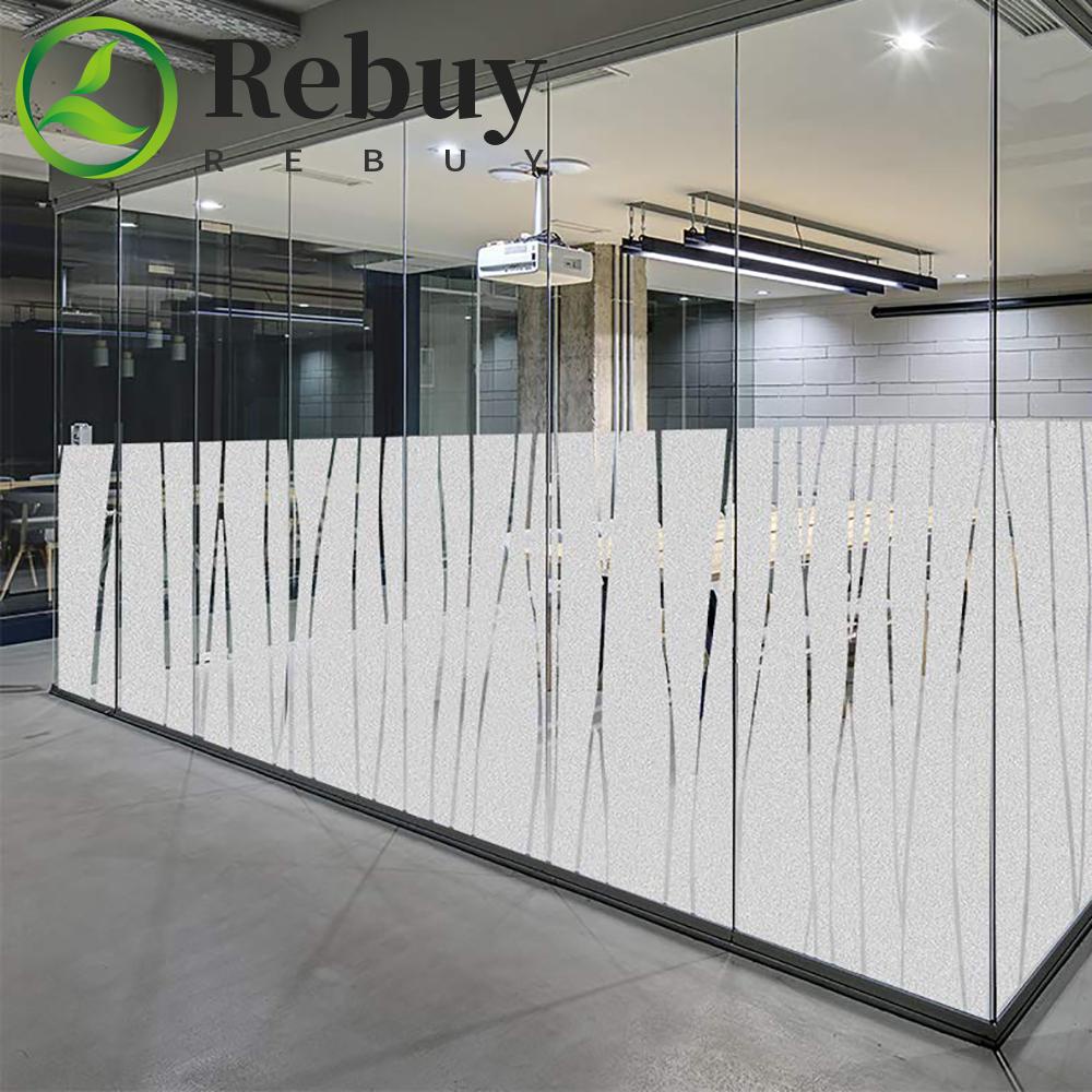 REBUY Glass Film Irregular Stripe SelfAdhesive Privacy Sticker