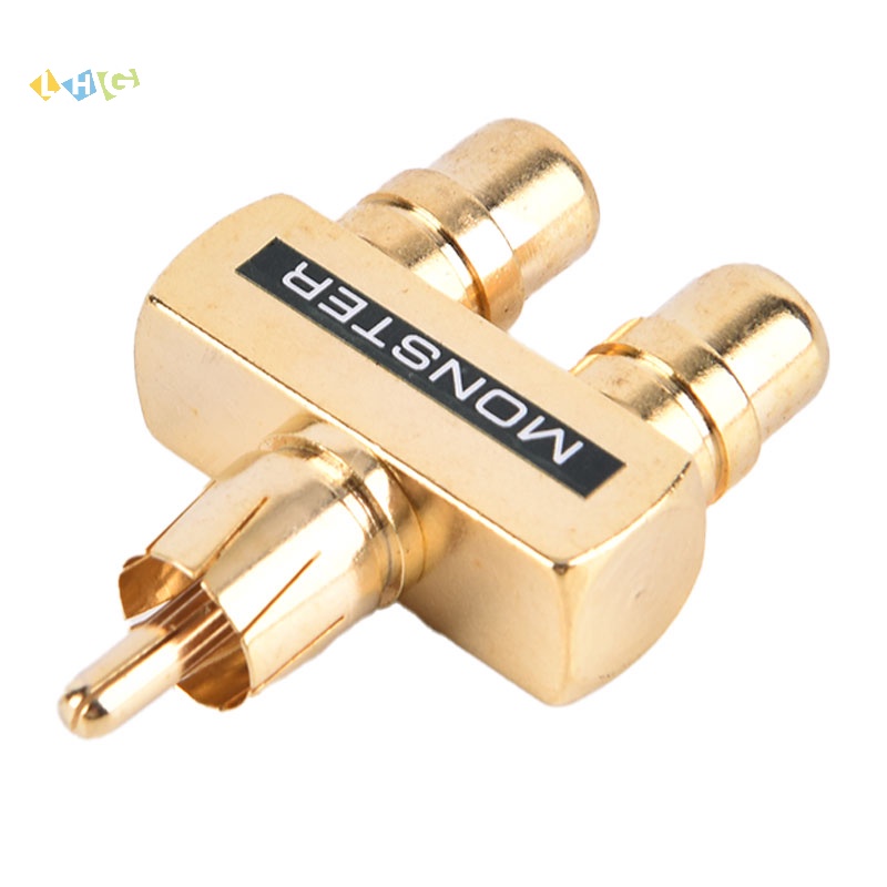 [LHG] Copper Gold Plated RCA Audio Video Splitter 1 Male to 2 Female ...