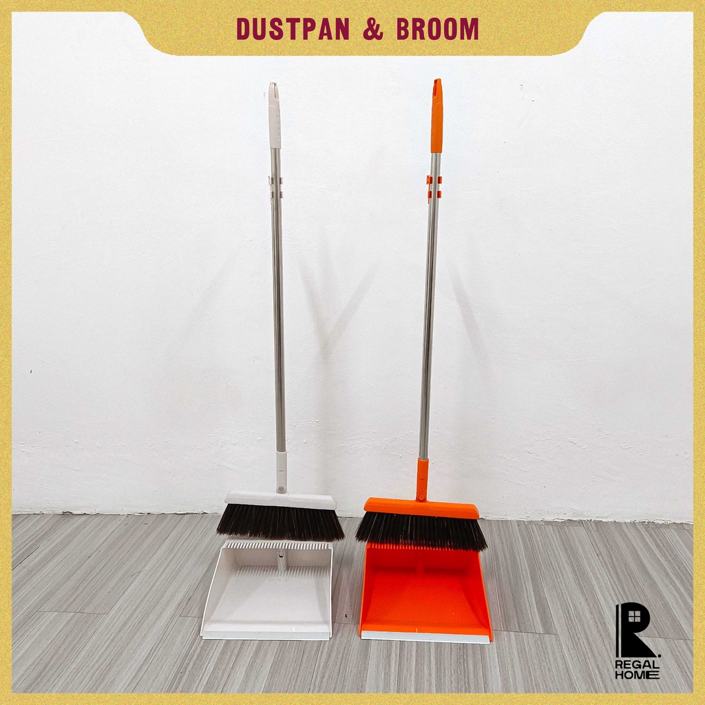 Rotatable Head Dustpan And Broom Easy House Cleaning Brooms And Dustpan