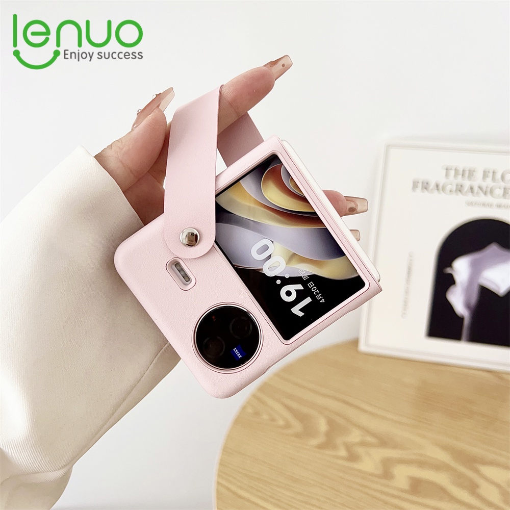 Lenuo Leather Hand Strap Phone Case For Vivo X Flip Casing With Stand ...