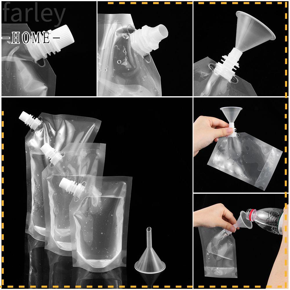 FARLEY Spout Pouch Liquid Funnel Plastic Container Transparent Juice ...