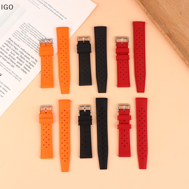 IGO Tropical Rubber Watch Strap Quick Release Watch Band 20mm 22mm