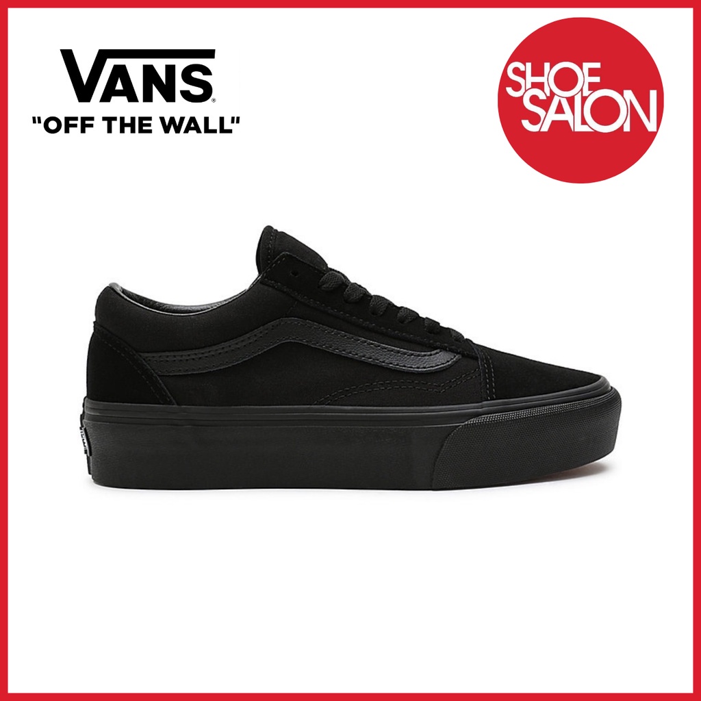 Old skool vans black platform hot sale