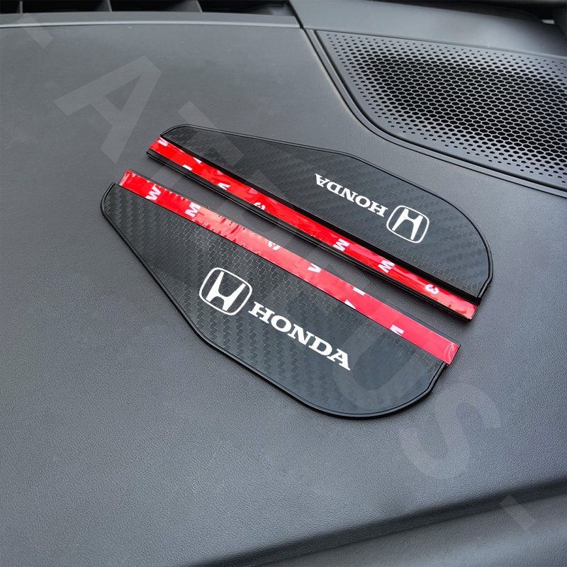2pcs Honda Carbon Fiber Car Rear View Mirror Rain Eyebrow Rainproof ...