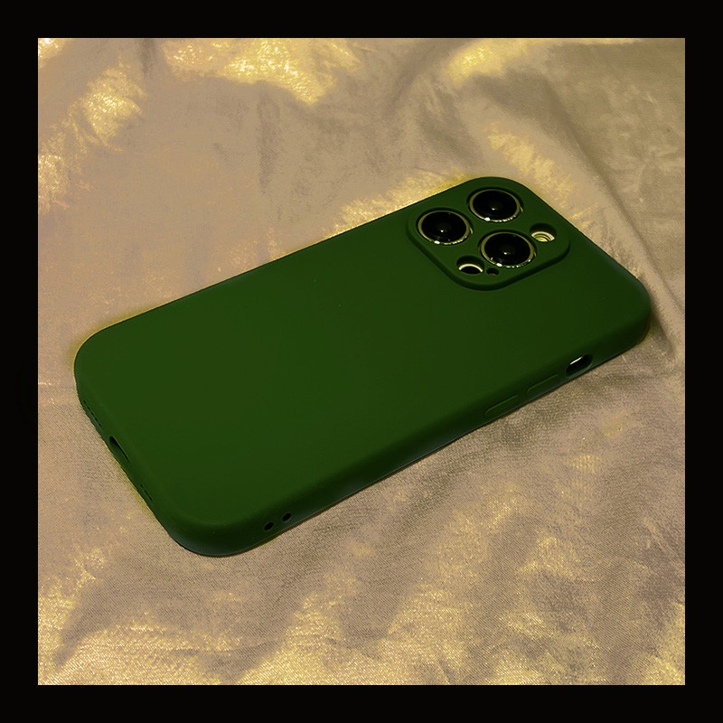 Dark green square phone case suitable for iPhone 15 pro max 16 pro - Main Image