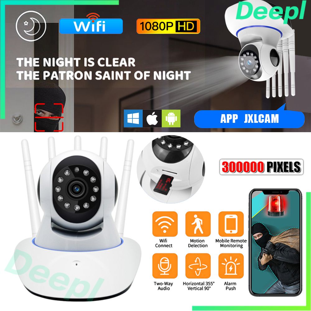 Portable Camera V380 Q6 PRO HD Night Vision Monitor Wifi Connection