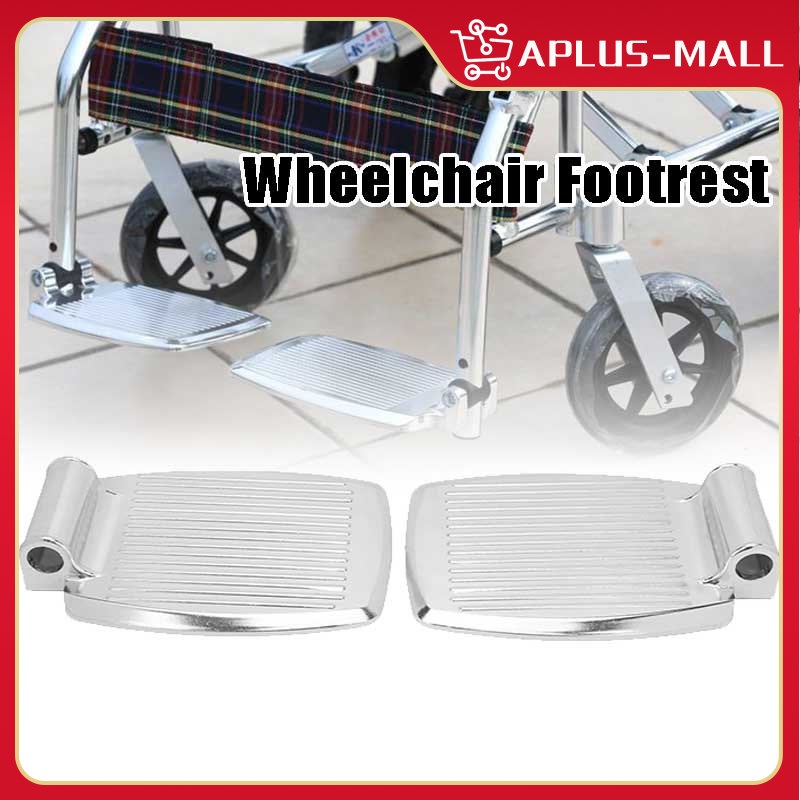 1Pair Aluminum Alloy Wheelchair Footrest Manual Wheelchairs Foot Pedal