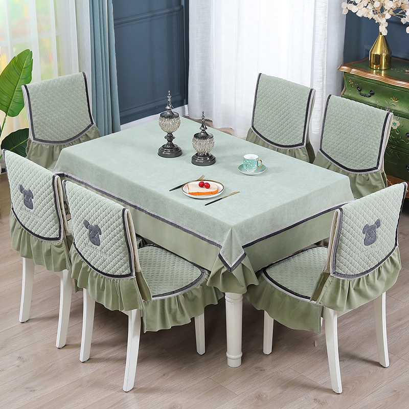 2023 New Dining Table Chair Cover Dining Table Cushion Chair Cover Set