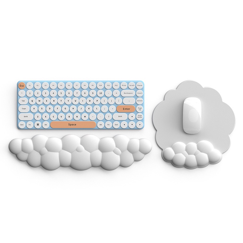 Cloud Keyboard Wrist Pad with Soft Leather Material Memory Foam