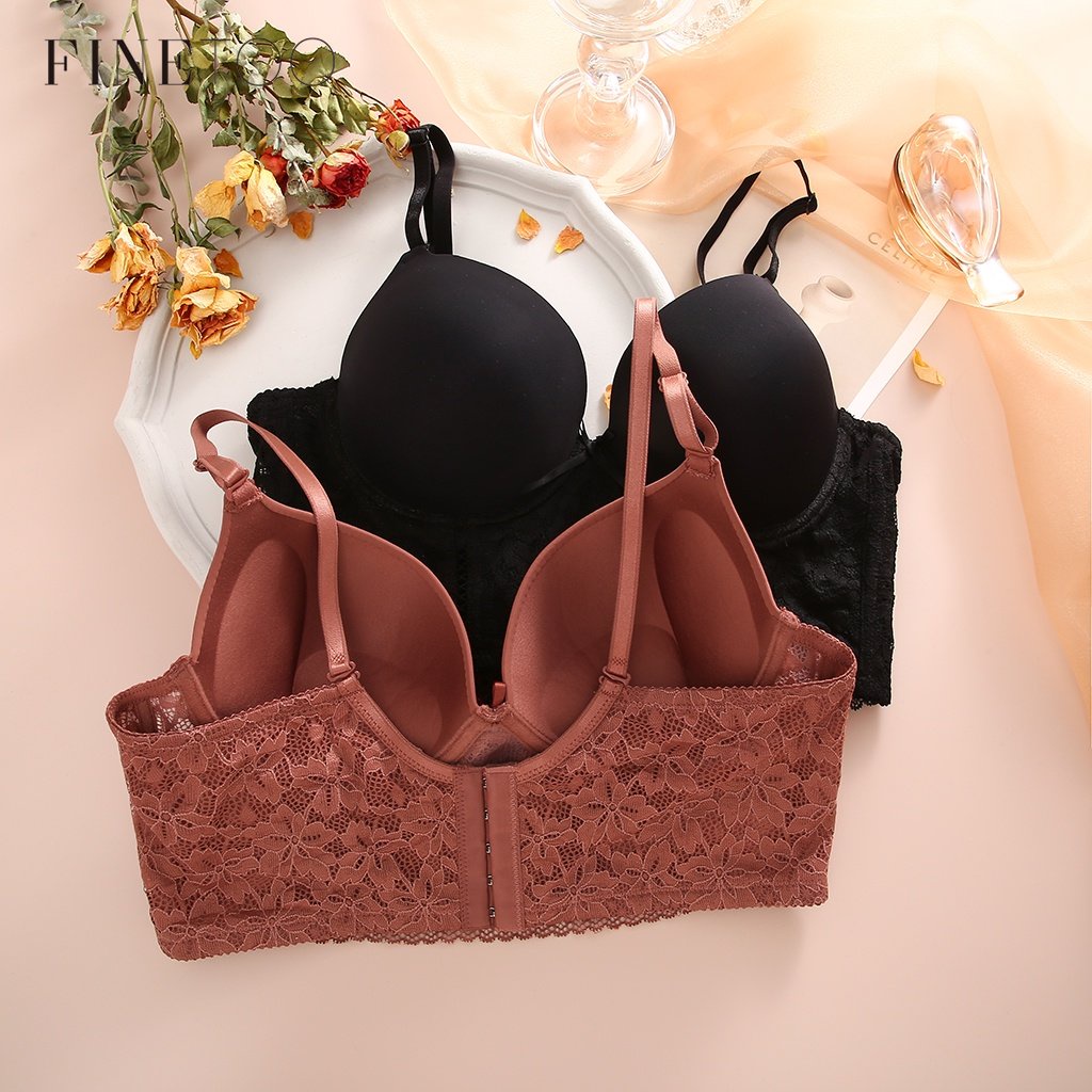 Finetoo Women Push Up Bra Wireless Bralette Seamlesstop Soft Intimate