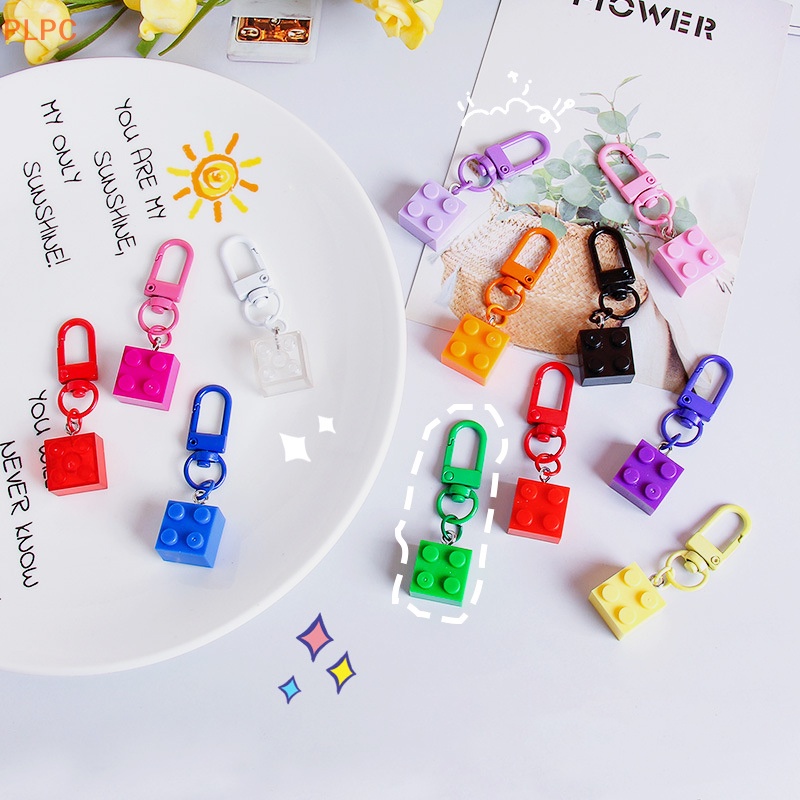 New Building Brick Key Chain Keyring Accessories for Couples Friendship ...