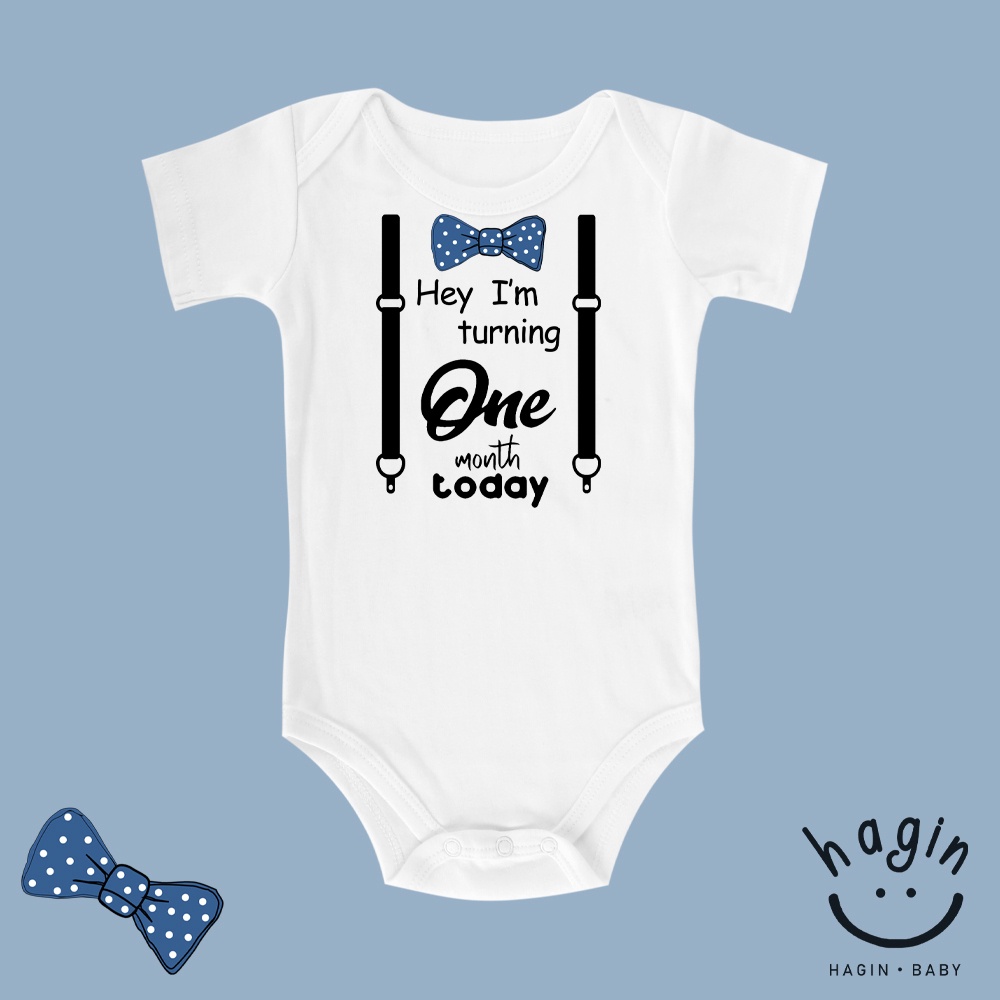 Hagin Baby Monthly Milestone Baby Onesies Boys Personalise Baby