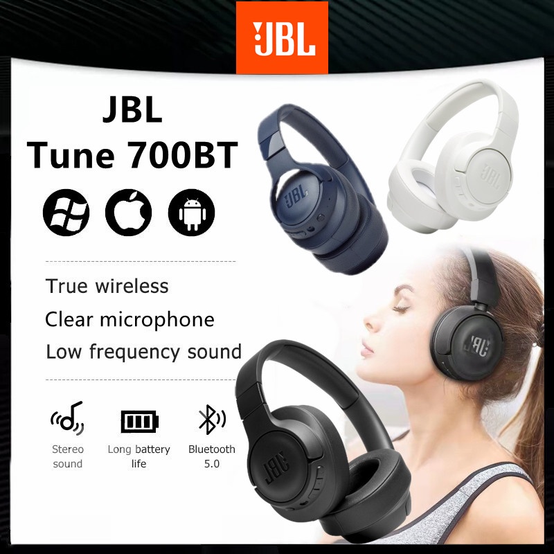 Original JBL TUNE 700BT True Wireless Bluetooth OverEar Headphones with Microphone and Charging