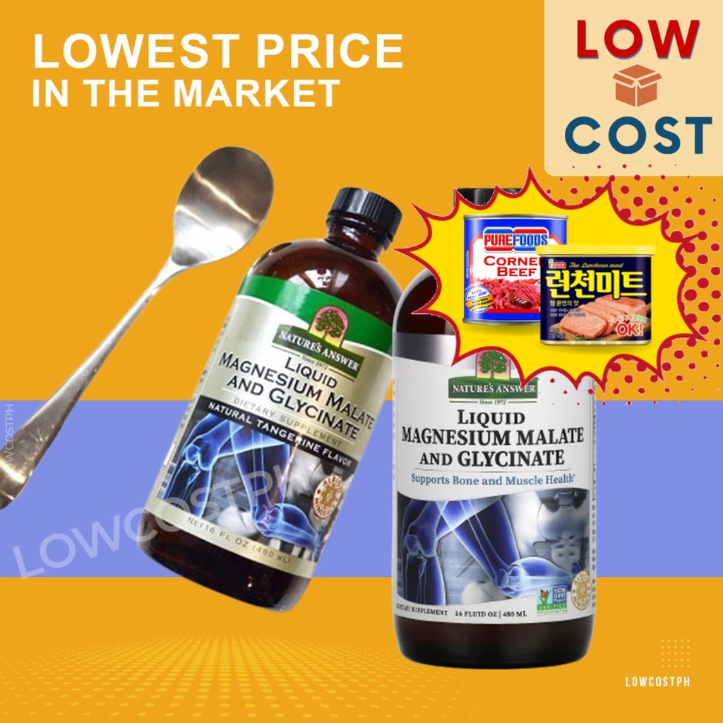 LowCostPh | Nature's Answer, Liquid Magnesium Malate and Glycinate, 16 ...