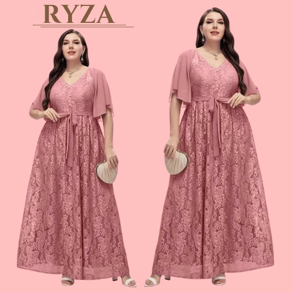 ChallaStore RYZA PLUS SIZE FORMAL DRESS wedding dress ninang dress