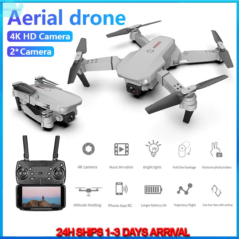 E88 Pro With Dual Camera 4k Hd Mini Drone Wide Angle Wifi Fpv Drone ...