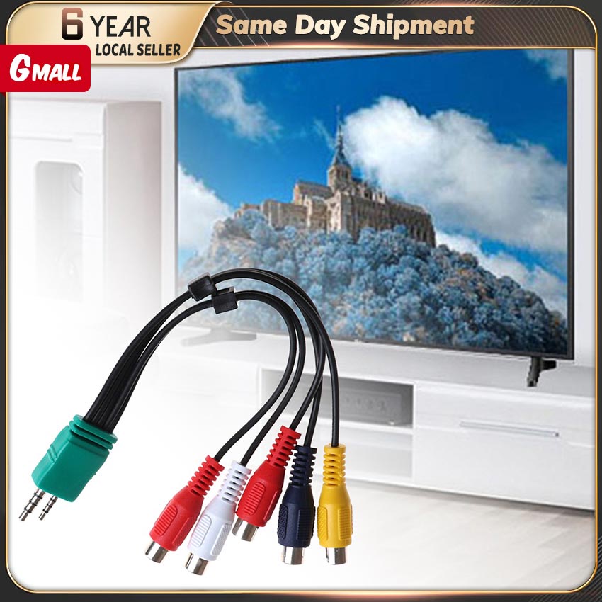 【Fast Delivery】 For Samsung LED LCD TV 3.5mm + 2.5mm to 5RCA Audio ...