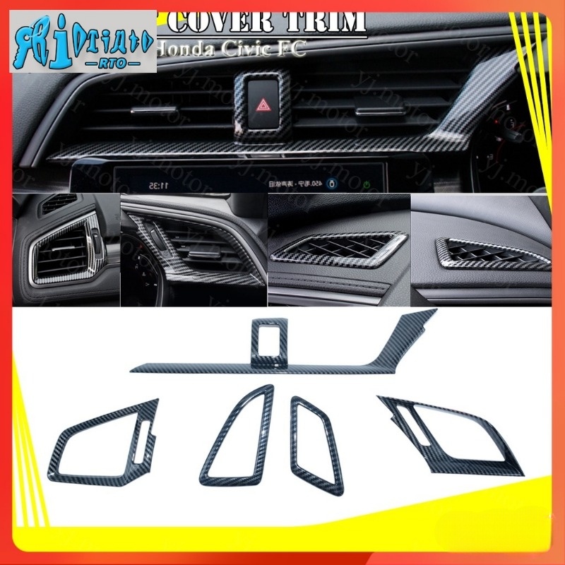 OLM LE Carbon Fiber Center Climate Control Vent Cover - 2016-2021 Honda