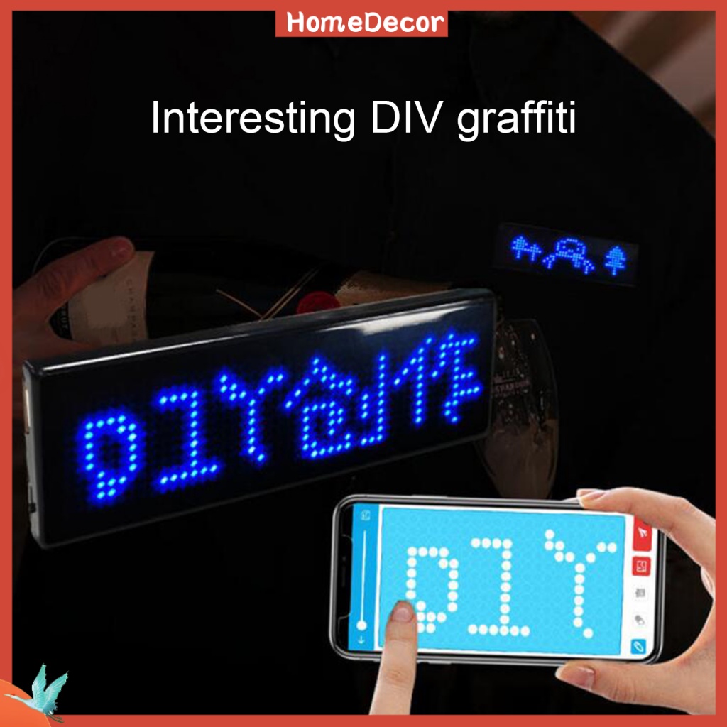 HD| Badge Illumination Mini Lightweight Colors Lighting APP Support ...