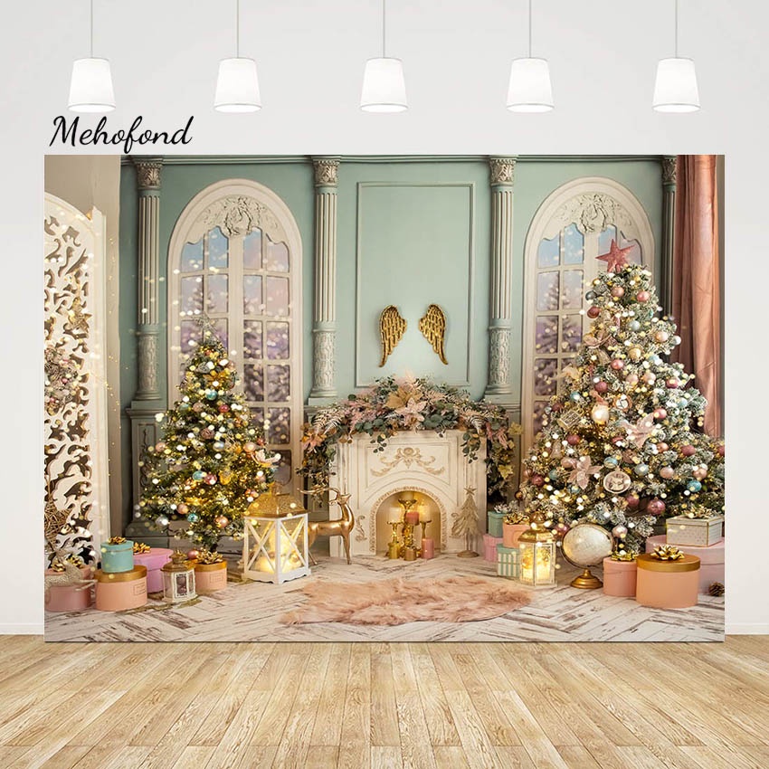 Mehofond Christmas Elegant Family Portrait Photography Background Mint ...